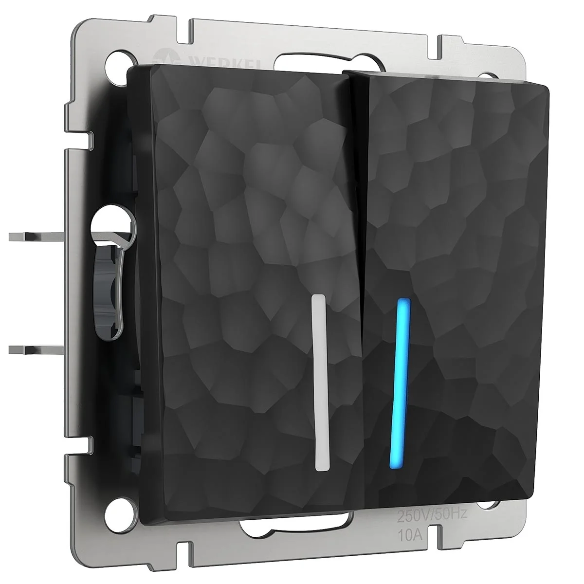 Выключатель 2-кл. с инд. проходной (черный) W1222108