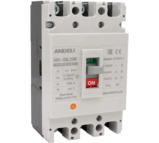 Авт. выкл.AM1-125L/3P 100A 30KA ANDELI ADL06-018 Распродажа!!