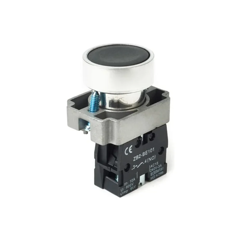 Кнопка BA21 NO 230B IP40 черная HLT