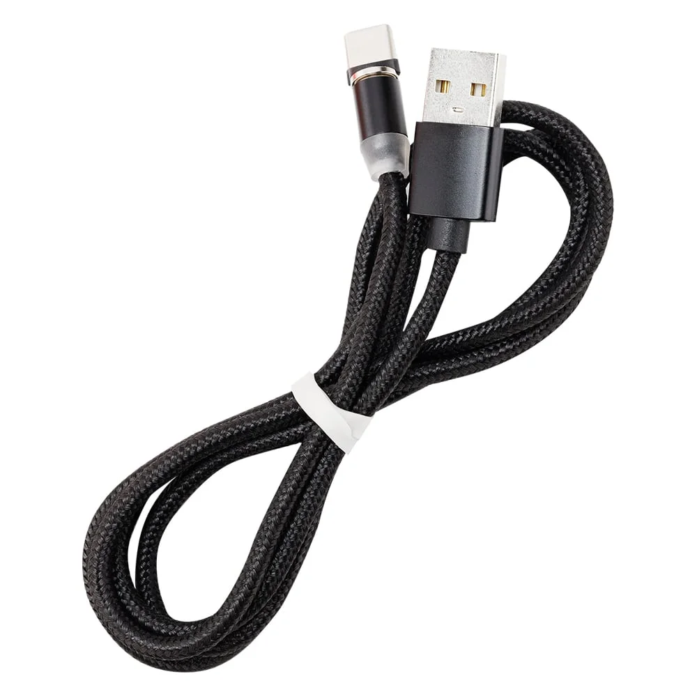 Кабель зарядки с магнитным отсоединяемым наконечником MicroUSB,длина 1.0 м, 2 А,черный ( iK-10mt-2 )