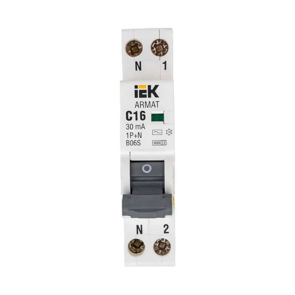 ARMAT АВДТ B06S 1P+NP C16 30мА тип AC (18мм) IEK