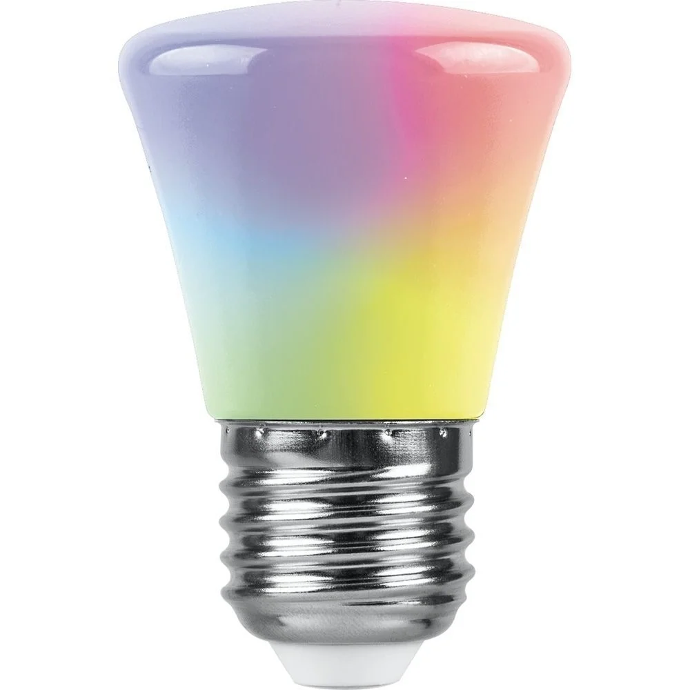 Лампа светодиодная, (1W) 230V E27 RGB C45, LB-372 матовый быстрая смена цвета 38128