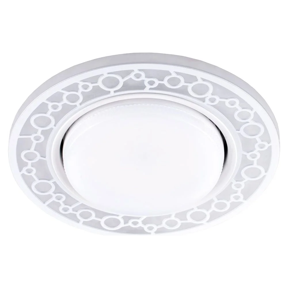 *Светильник встраиваемый с led подсветкой 20LED*2835 SMD 4000K, GX53, белый CD9902 арт.32938 снят