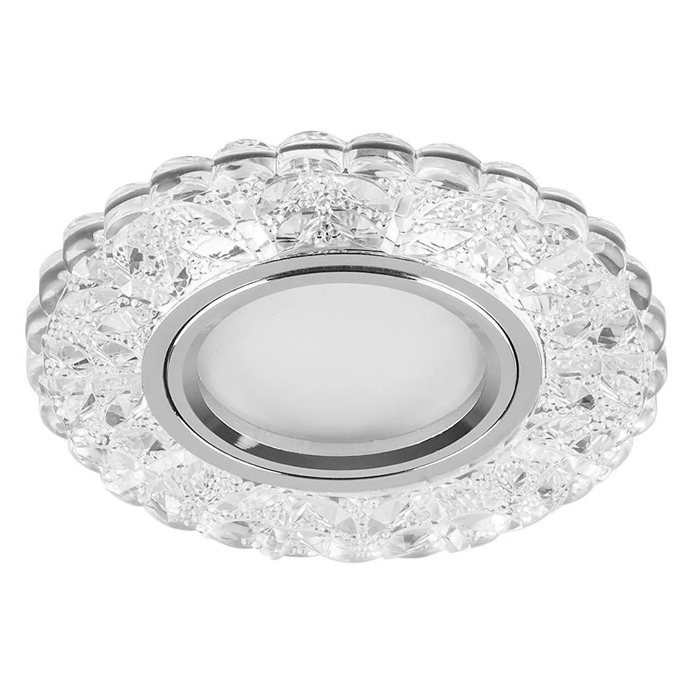 Светильник встраиваемый с led подсветкой 15LED*2835 SMD 4000K,MR16 50W G5.3,проз.хромCD939арт. 29472