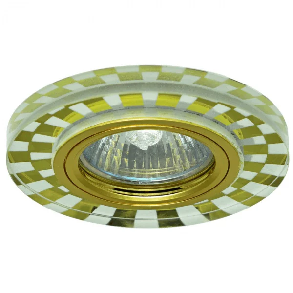 Светильник встраиваемый. G/YEllOW MATT MR16 35Вт + LED 3Вт IL.0026.4071