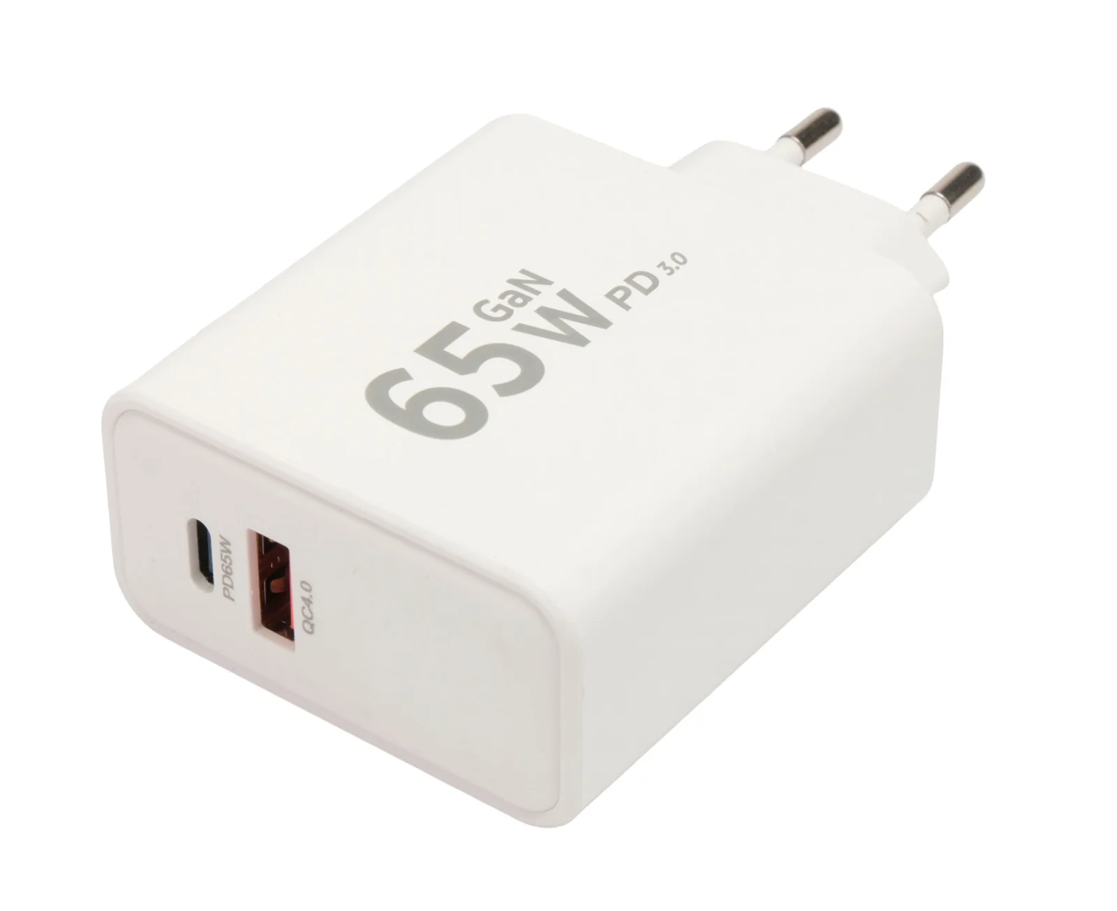 Зарядное устройство Cablexpert, 65Вт GaN, QC4.0/PD3.0, 2 порта: USB/Type-C, белый/ снята с произв.*