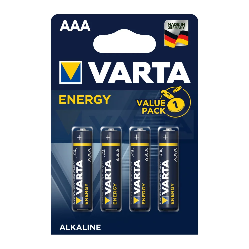 Элемент питания Varta ААА LR03/286 ENERGY 4103.213.414 BL4 (цена за блистер)