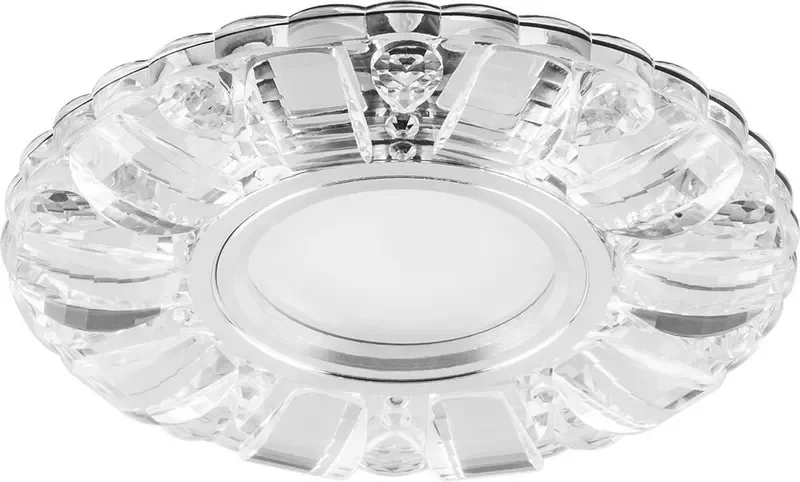 Светильник встраив. с led подсветкой 15LED*2835 SMD 4000K MR16,прозр, хром,CD921 арт.28896 снят
