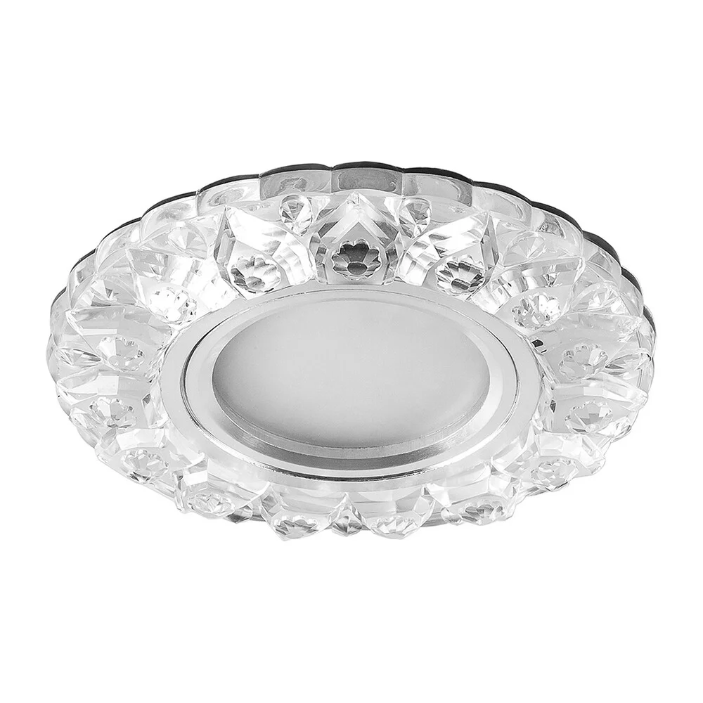Светильник встраив. с led подсв. 15LED*2835 SMD 4000K, MR16 50W G5.3, проз.хром CD908 арт.28891 снят