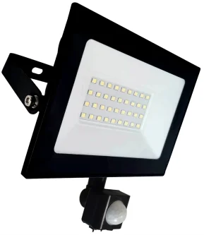 Прожектор с/д LE LED FL IR 30W BLACK 2400Lm P65 холодный белый (с сенсором) 170х132х62