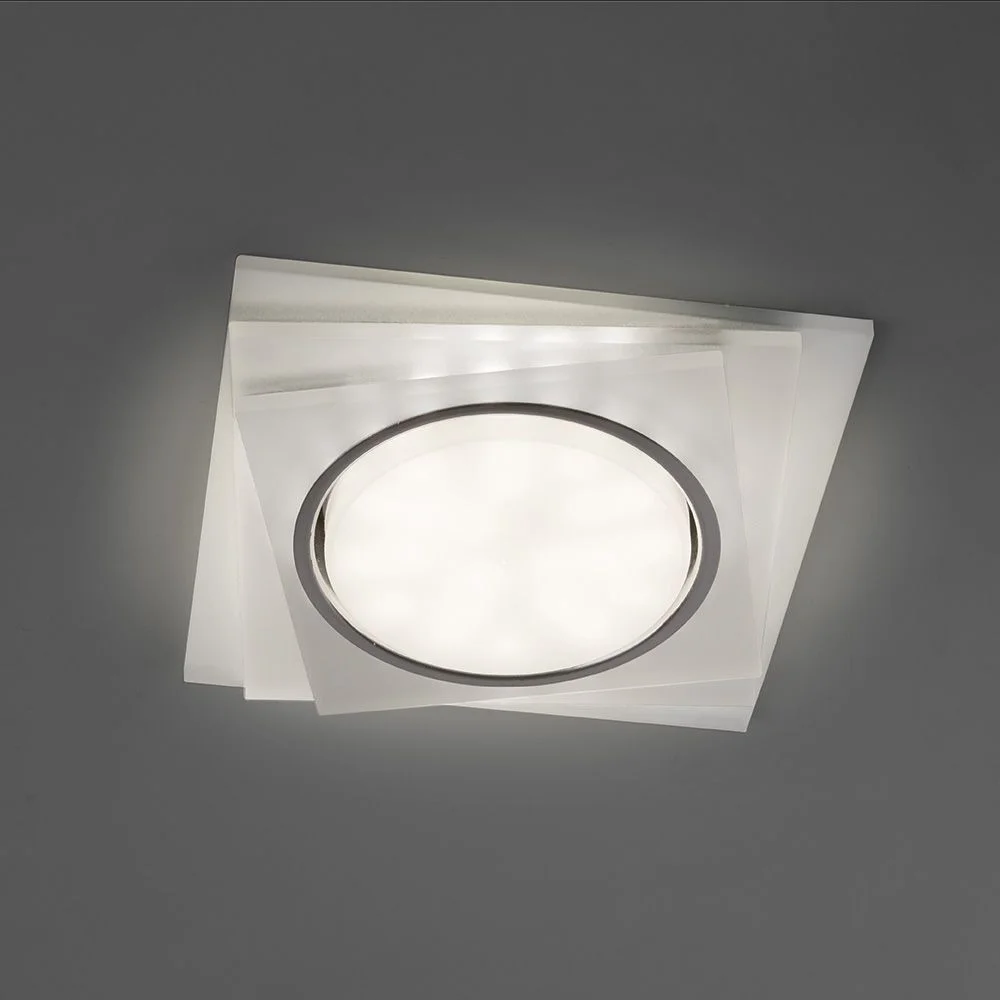 Светильник встраиваемый с led подсветкой 20LED*2835 SMD 4000K, GX53, матовый,хром, CD5023 арт. 40521