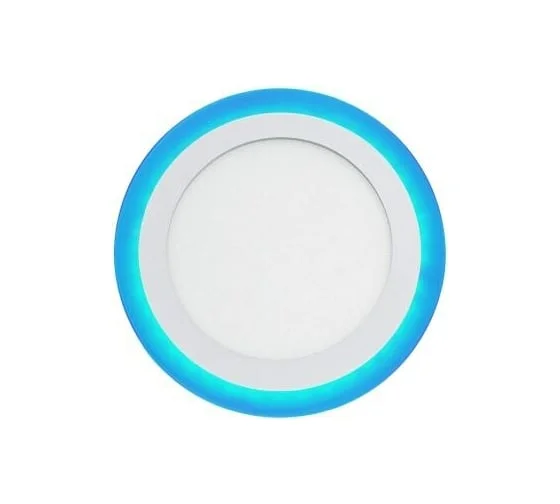LED панель с подсветкой 12W/3W 4000K/BLUE 220V D190мм IP43 LPN.892.07