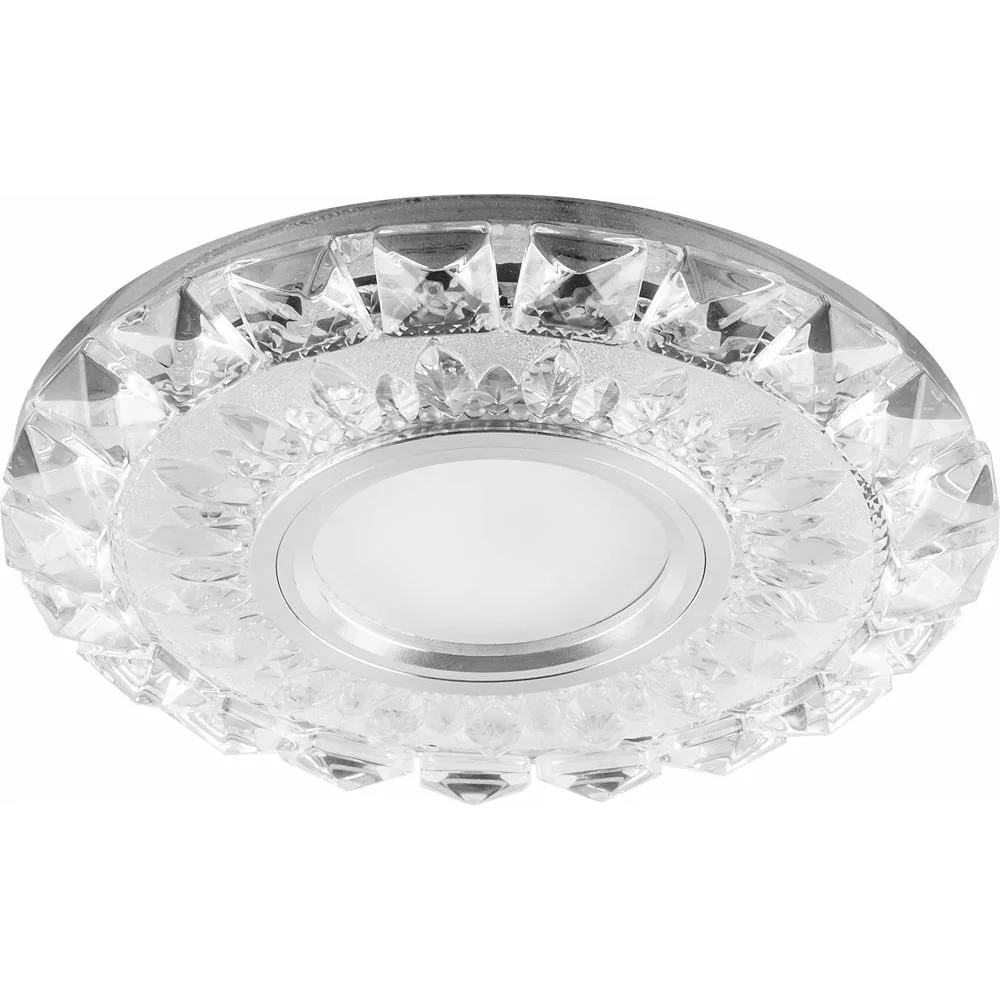 Светильник встраиваемый с/сд подсв. 15LED*2835 SMD 4000K, MR16 50W G5.3, прозр, хром, CD922 28897