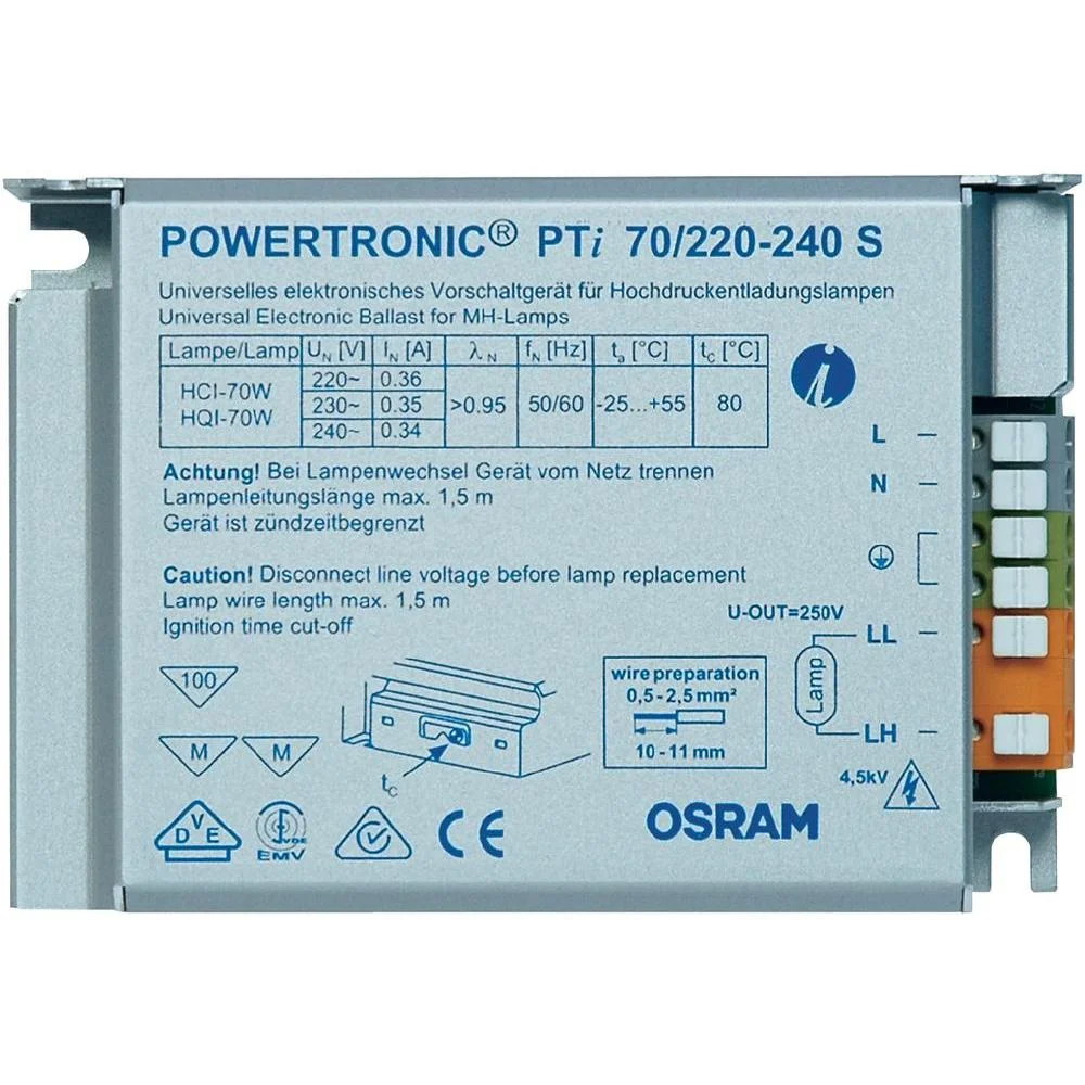 Балласт PTi 70/230-240 S 110*75*30 OSRAM-ЭПРА не для ламп SYL