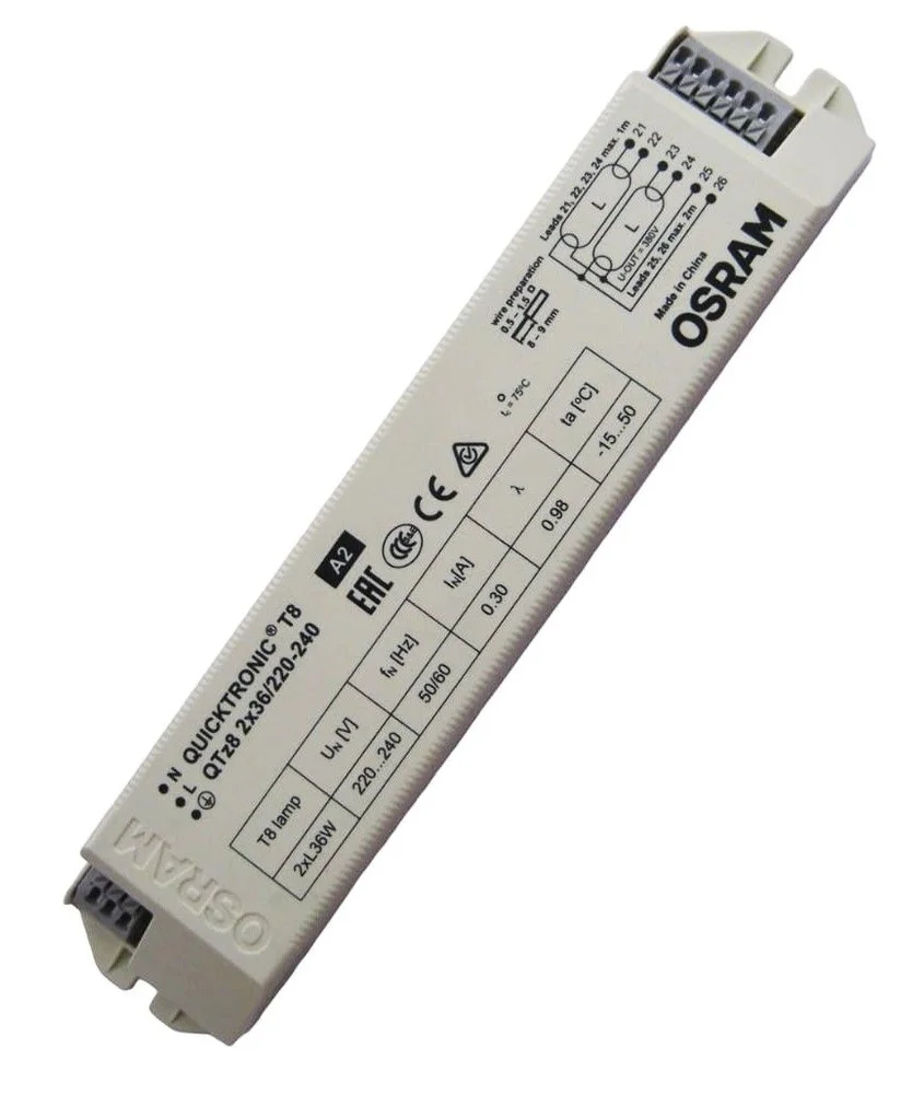 Балласт электрон. 2*36W (ЭПРА) T8 QTP8 Osram