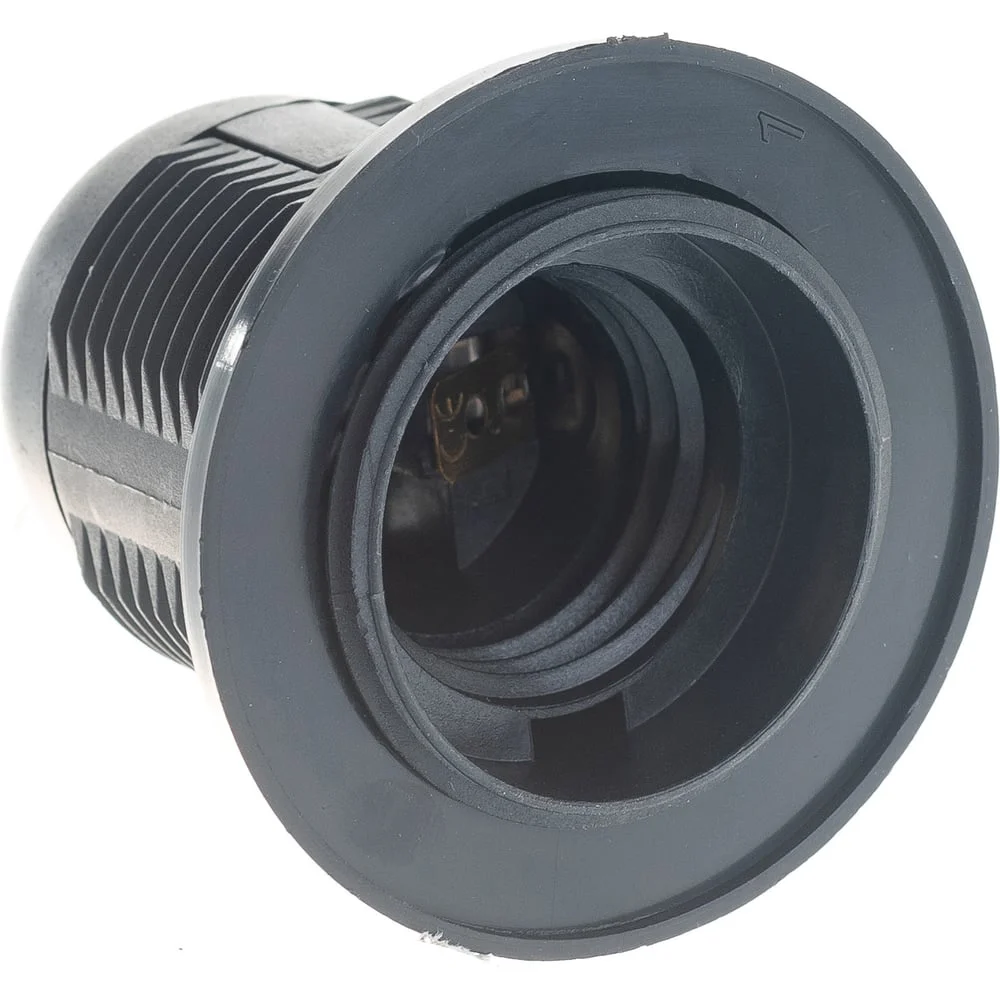Патрон E27 пластиковый подвесной (черный) с кольцом Feron LH110 22369 (200шт)