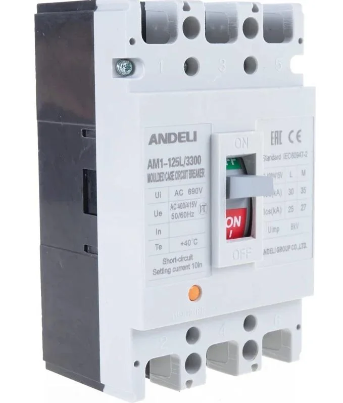 Авт. выкл.AM1-125L/3P 100A 30KA ANDELI ADL06-025