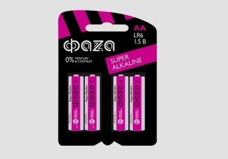 батарейка АА LR6 ФАZА Super Alkaline BL-4 (алкалин. эл. питания)