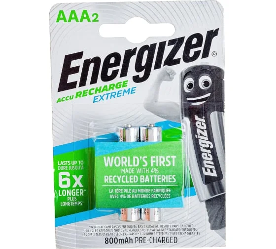 Батарейка аккумуляторная ENR Extreme NH12/AAA 800Ma Pre-Ch (2шт/бл) Цена за 1 ШТ