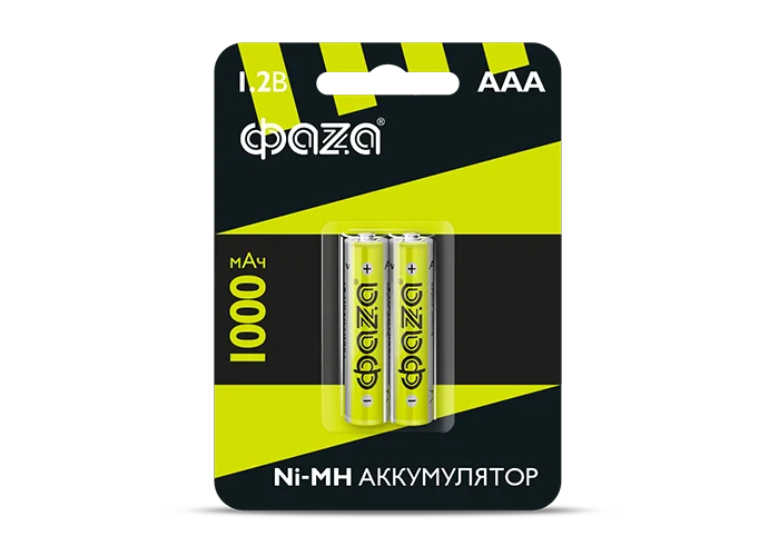 Батарейка аккумуляторная ФАZА AAA 1000мАч Ni-MH BL-2
