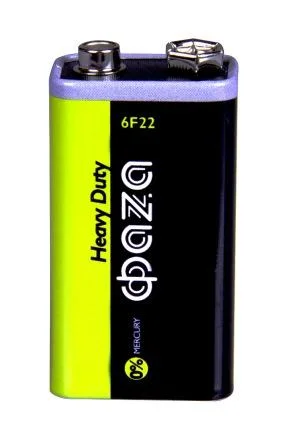 батарейка крона 6F22 ФАZА Heavy Duty Shrink-1 10шт/уп(солевые эл. питания)