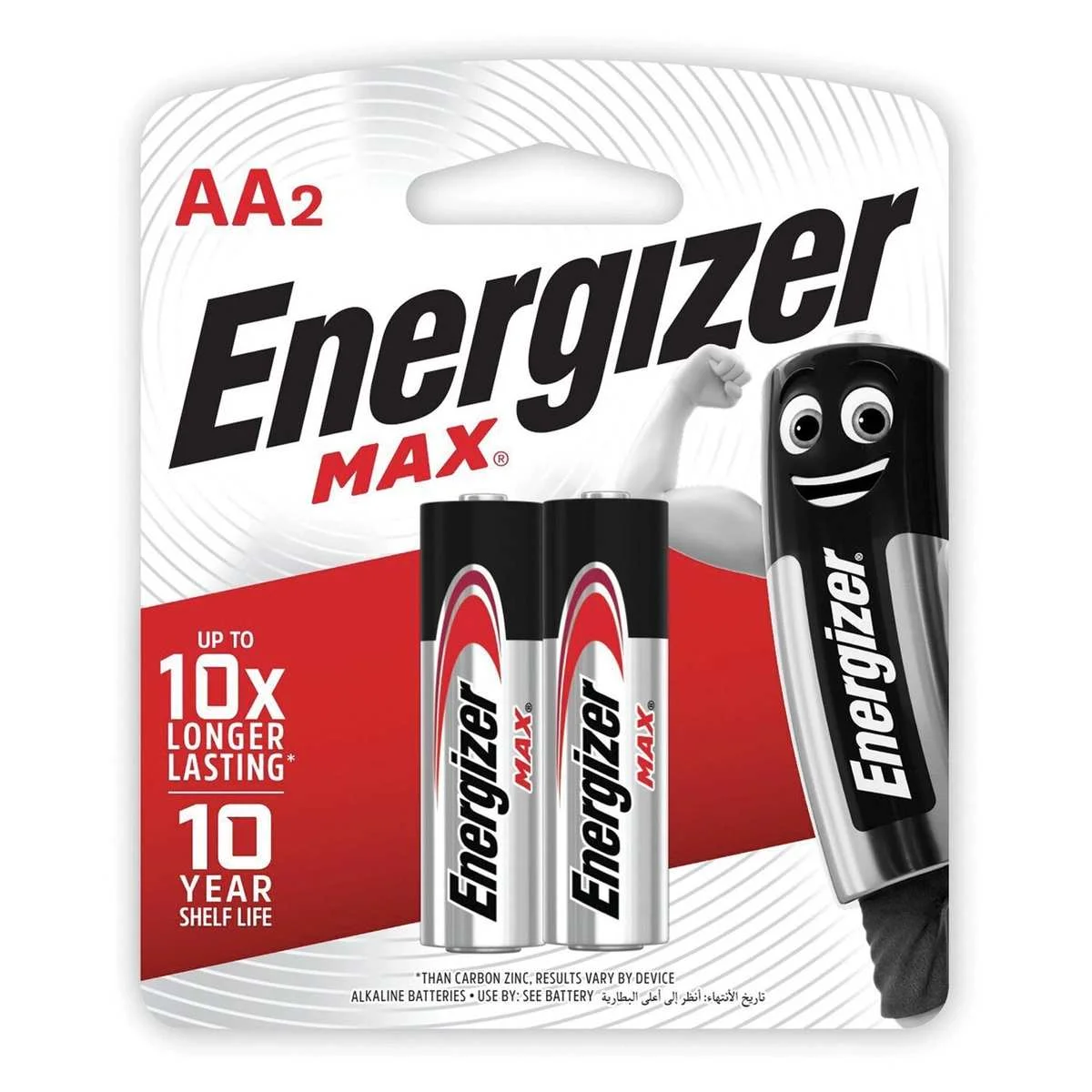 батарейка щелочная (alkaline) ENR MAX Plus E91/AA Energizer (2 шт/бл )