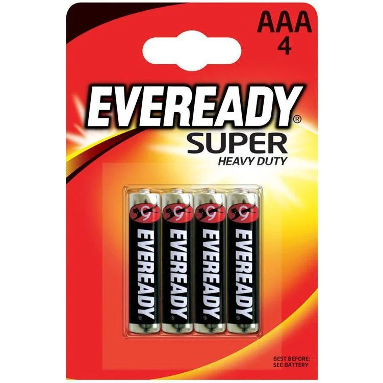 Батарейка солевая (heavy duty) EVR SUPER R03 AAA EVEREADY (4 шт/бл )