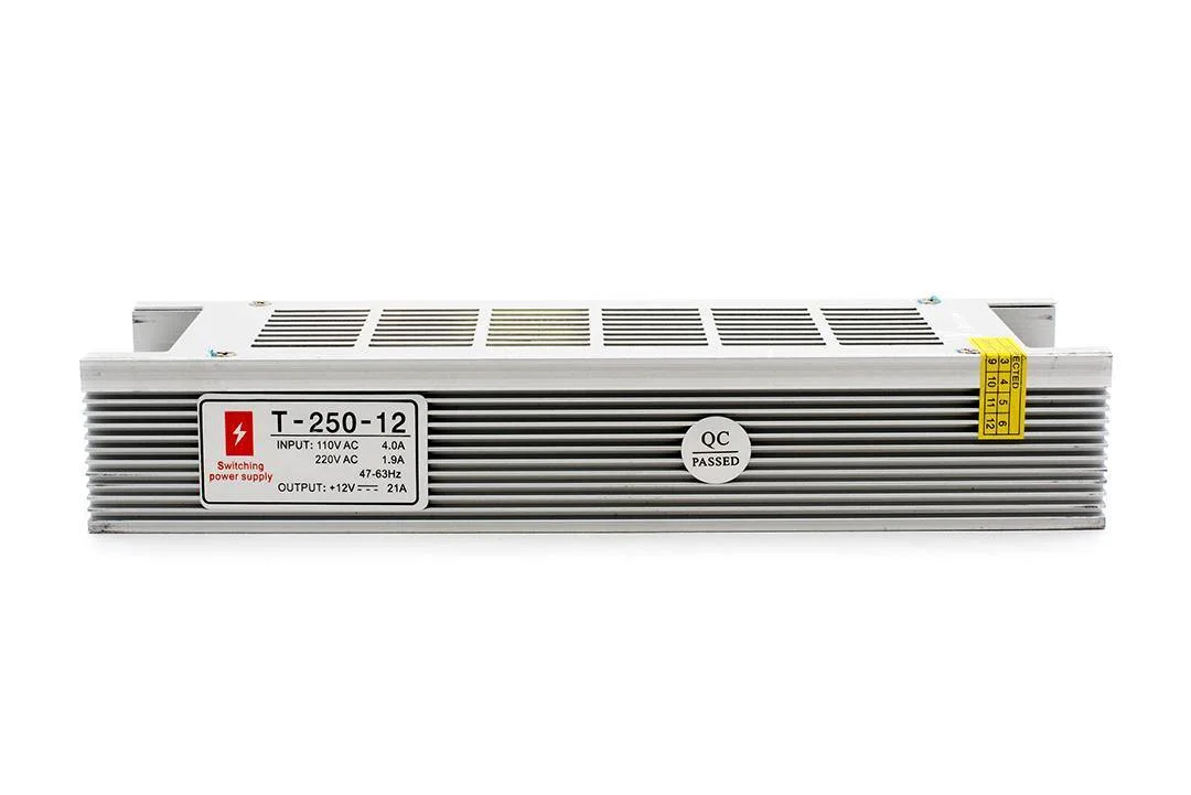Блок питания 250W 12V T-250-12 (узкий метал. корпус) 223*70*39 IP20