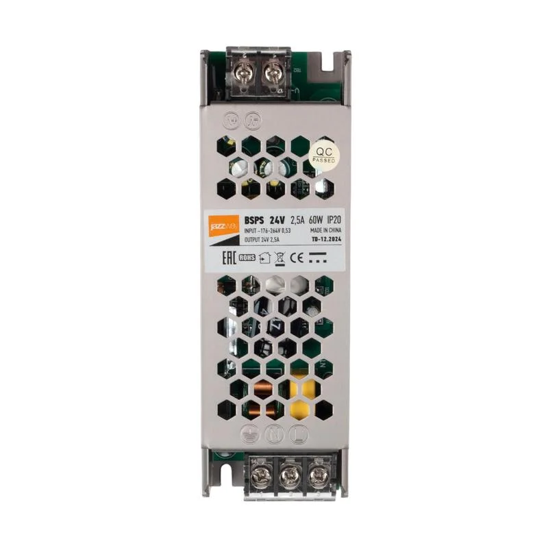 Блок питания (драйвер) BSPS 24V 2,50A=60W IP20 5 лет.гар. Jazzway 160x40x32