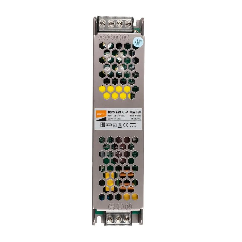 Блок питания (драйвер) BSPS 24V 4,160A=100W IP20 5 лет.гар. Jazzway 188х47х35