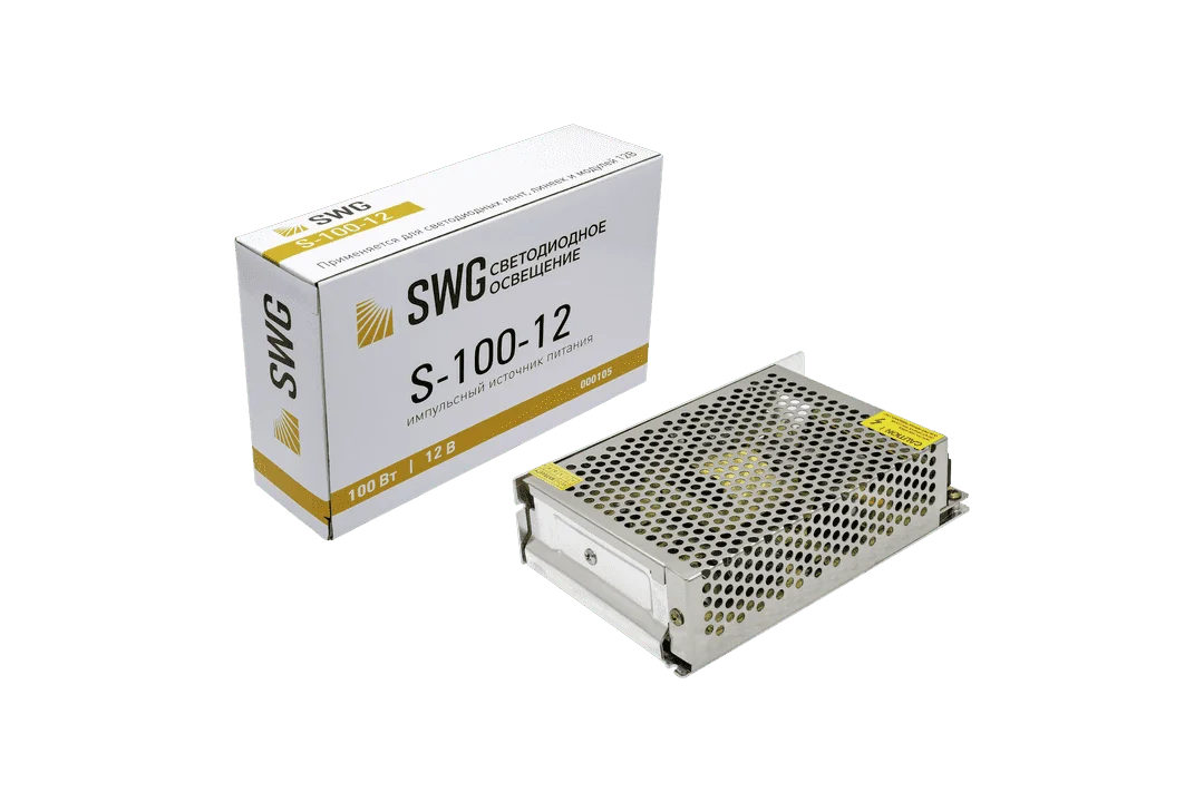 Блоки питания сетка, 100 W, 12V SW-G арт. S-100-12 (130x98x40) IP20