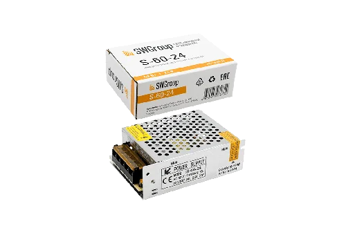 Блоки питания сетка, 60 W, 24V SW-G арт. S-60-24 (110x78x38) IP20