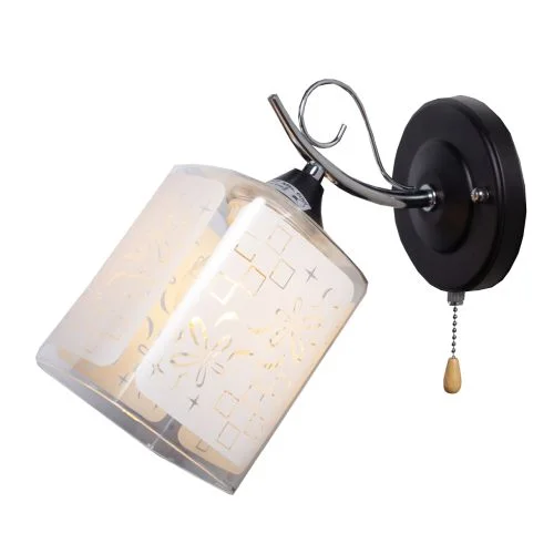 Бра 1*60Вт E27 MD.1087-1-W BK+CH
