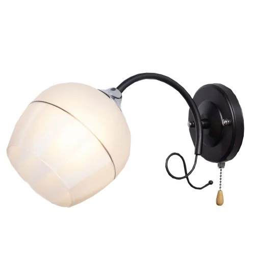Бра 1*60Вт E27 MD.3314-1-W BK+CH