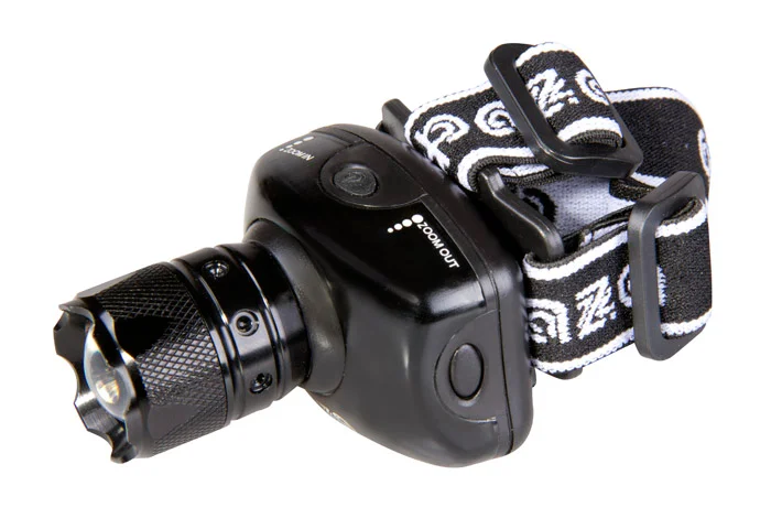 Фонарь налобный ФАZА H2-L1WZ-3AAA-bk (1W led, zoom) Черный, 3 режима работы