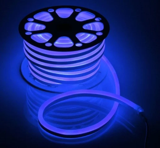 Гибкий неон 15 х 25 мм, (25 метров бухта), LED-120-SMD2835, 220 V, СИНИЙ арт. 1431313