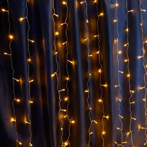 Гирлянда 230V 240 LED 2*2м, желтый, IP44 , сетевой шнур 3м в комплекте, CL20 41624