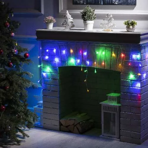 Гирлянда «Бахрома» 1.8×0.5м, IP20, LED-48-220V, 8 режимов, МУЛЬТИ 3556828