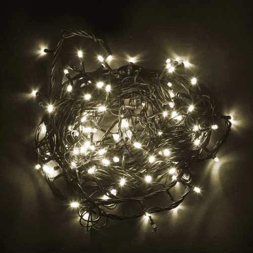 Гирлянда линейная 2700К 200LED 20м + 1,5м черный шнур, с эффектом стробов, IP65, CL44 32977