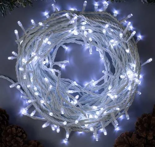 Гирлянда «Нить» 20м IP44, белая нить, 200LED, свечение белое, 8 режимов, 220В, 3584144