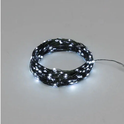 Гирлянда светодиодная Роса с контроллером 30м, 300LED, БЕЛЫЙ, IP20, 230В, зеленый провод NEON-NIGHT