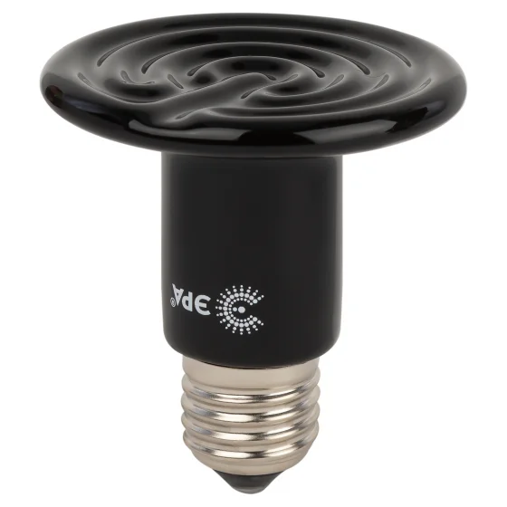 Инфракрасная лампа FITO-50W-НQ керамическая серии CeramiHeat модель RX для брудера, рептилий 50 Вт Е27