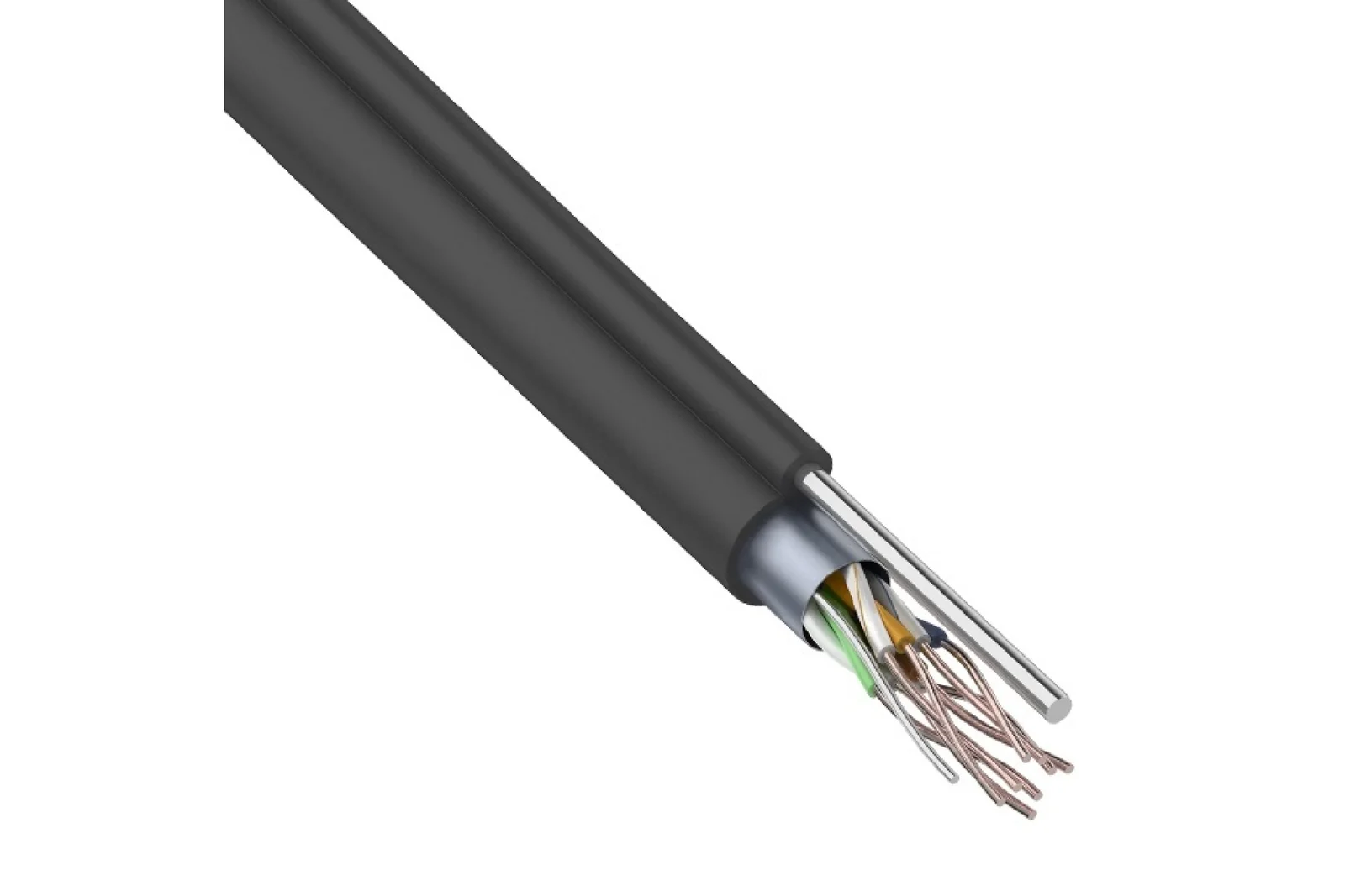 Кабель FTP 4PR 24AWG CAT5e 305м OUTDOOR + ТРОС*1 REXANT 01-0144