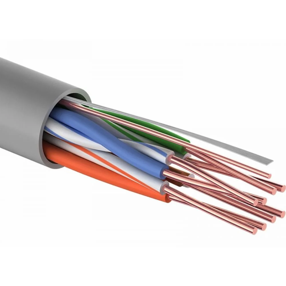 Кабель UTP 4PR 24AWG, CCA, CAT5e, PVC серый, (бухта 305 м) PROconnect 01-0043-3