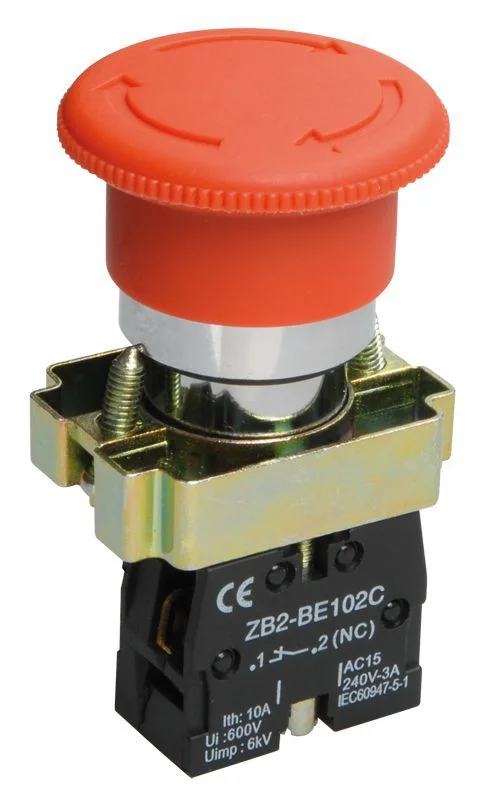 Кнопка LAY5-BS542 Гриб с фиксацией 240В ИЭК