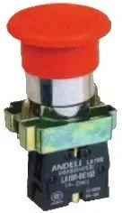 Кнопка LAY5-BS542 "Грибок" красный фиксация поворотная 1р