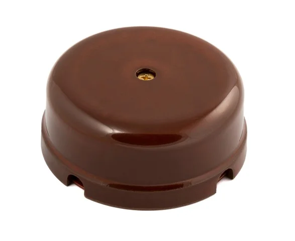 Коробка распаячная фарфор d80*33 Новая Голландия (корич.) МезонинЪ GE70235-04