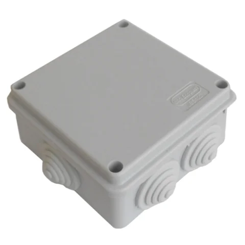 Коробка распаячная о/п 100*100*55 (серая) 6вых. IP55 (крышка на болтах) Ecoplast 44007 (90шт)