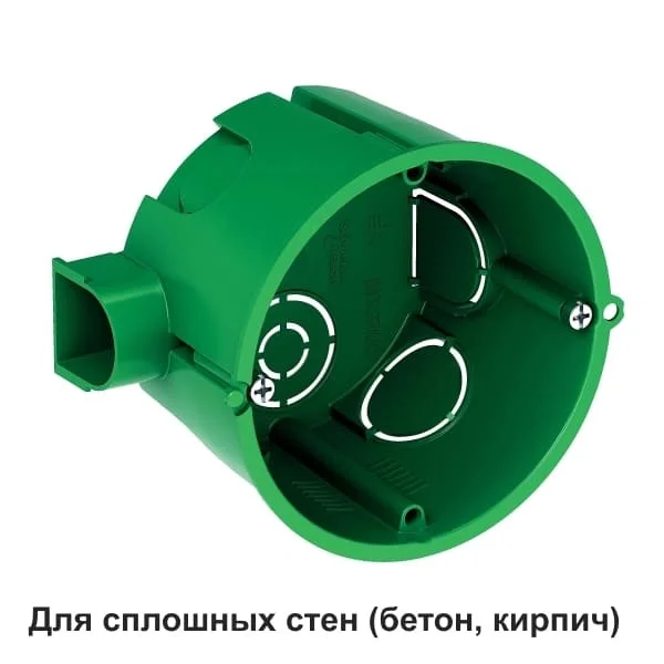 Коробка установочная (подрозетник) под бетон d68*45 (соединитель в компл.) SchE IP30 IMT35100 зелена — фото 6