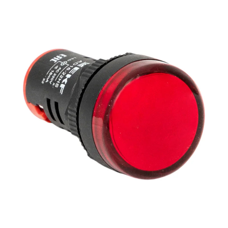 Лампа AD16-22HS LED матрица 22мм красный EKF